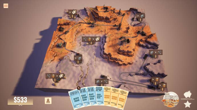 A partially completed level in a desert stage in Station To Station