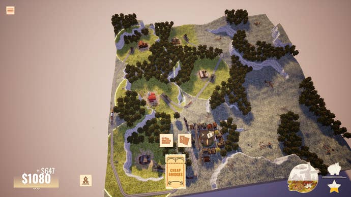 A level in a forest in Station To Station where you must avoid cutting down trees when placing your tracks