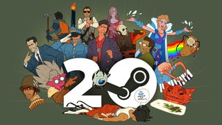 Steam 20th anniversary artwork of video game character memes