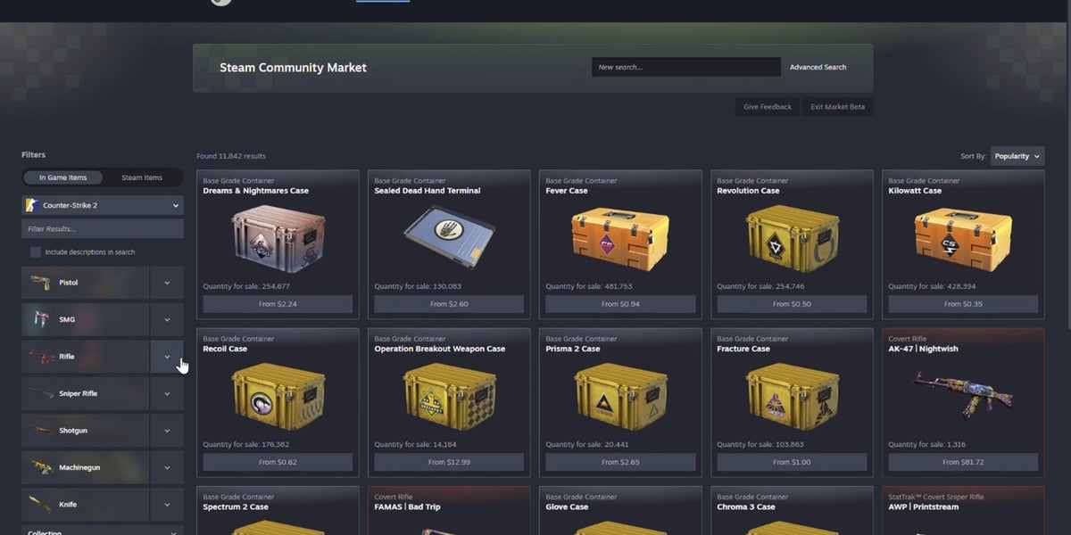 Valve’s next Steam UI target is the Community Market with more details and yes a wider layout