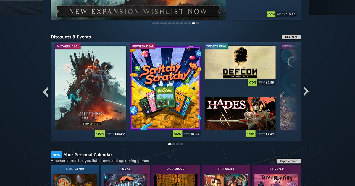 Valve is changing Steams homepage discounts and events section to go the way of the algorithm to get you to look at, and buy, obviously, more games Valve is changing Steams homepage discounts and events section to go the way of the algorithm to get you to look at, and buy, obviously, more games