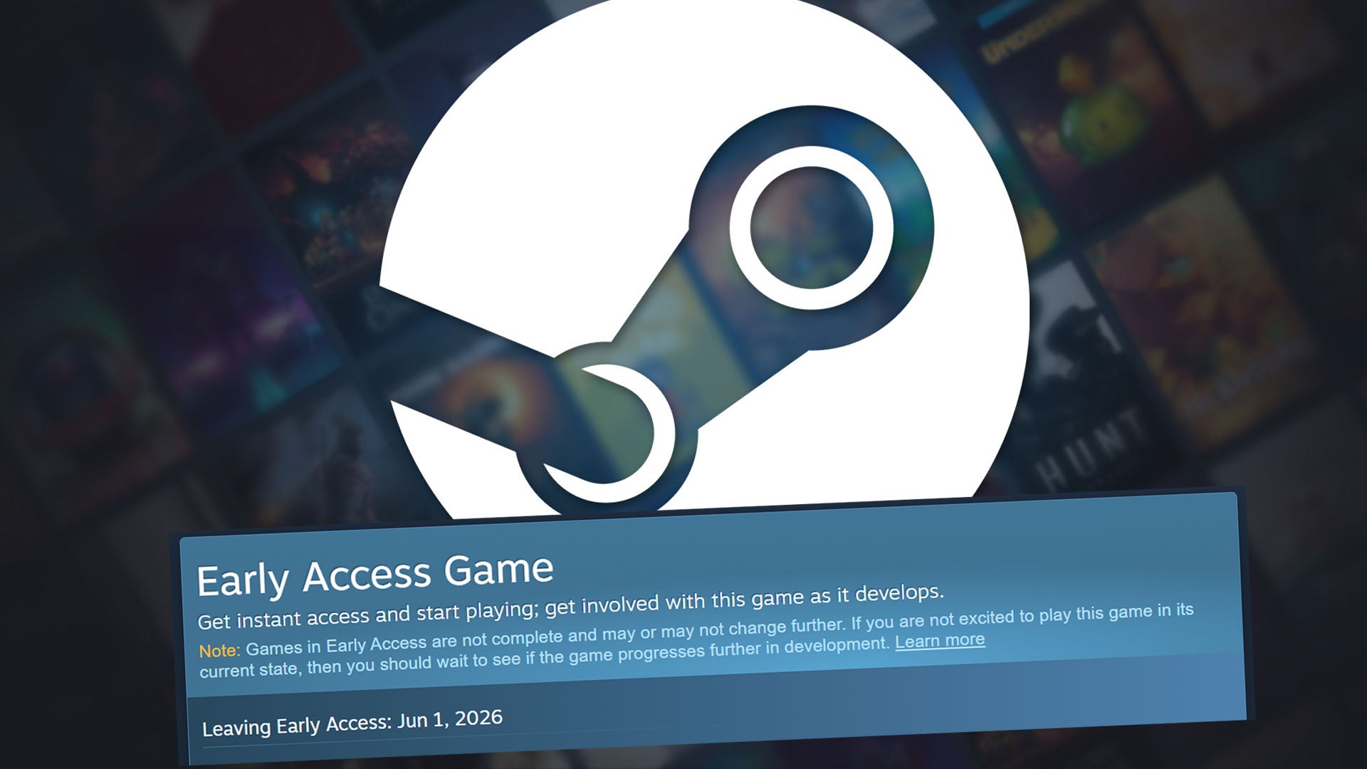 An early Access information box displayed across the Steam logo - 1