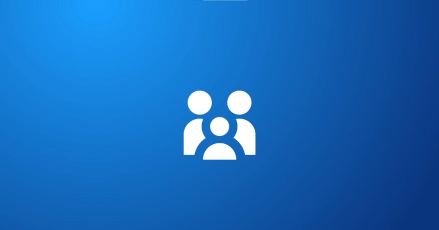 The Steam families logo, which is supposedly an icon representing two adults and a child standing together.