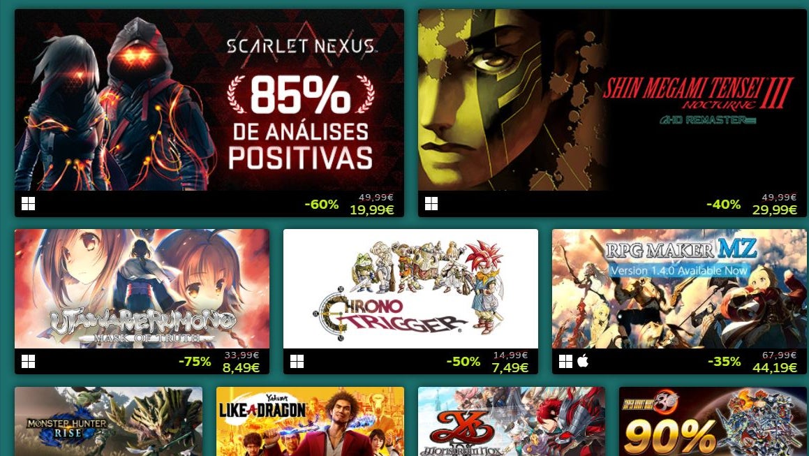 Steam com descontos incríveis em vários JRPGs | Eurogamer.pt