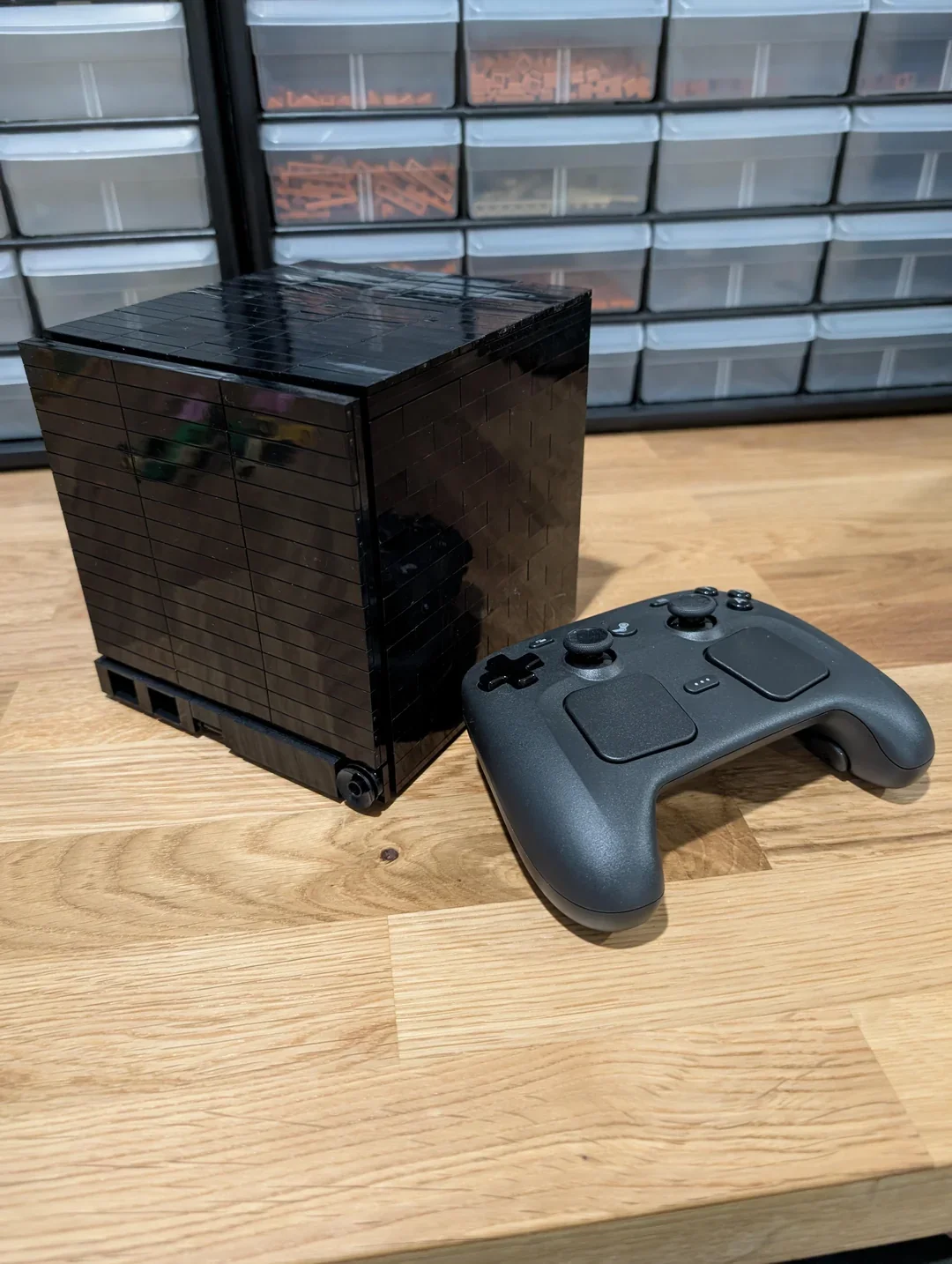 Steam Machine made of Lego bricks.