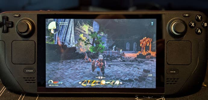 The Lord Of The Rings: Return To Moria running on a Steam Deck