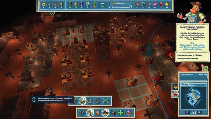 A top down view of several different worker quarters underground in SteamWorld Build