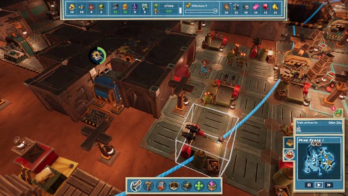 A busy mining layer in SteamWorld Build