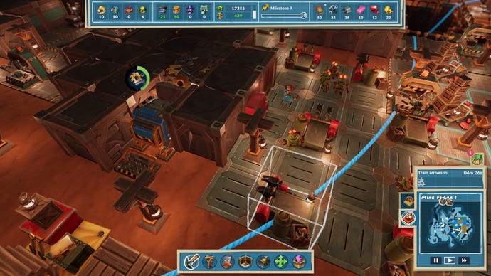 A busy mining layer in SteamWorld Build