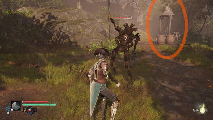 Aegis in Steelrising fights an Automat.