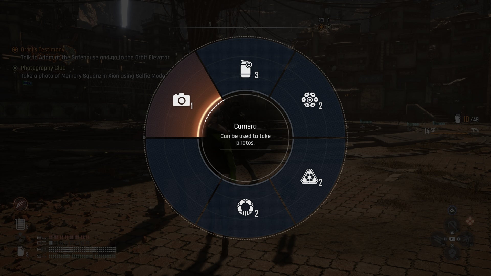 stellar blade equipping camera from item menu