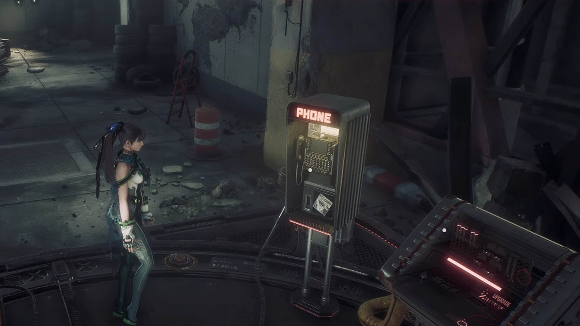 stellar blade eve facing fast travel booth