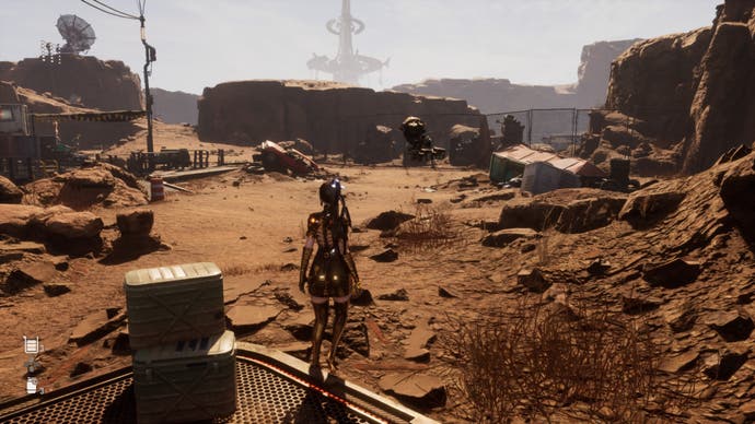 stellar blade eve facing kasim scissors location in wasteland junkyard