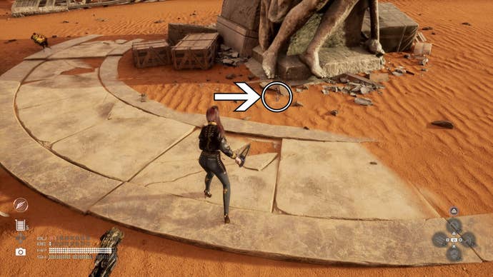 stellar blade great desert stellar tear location beneath big statue