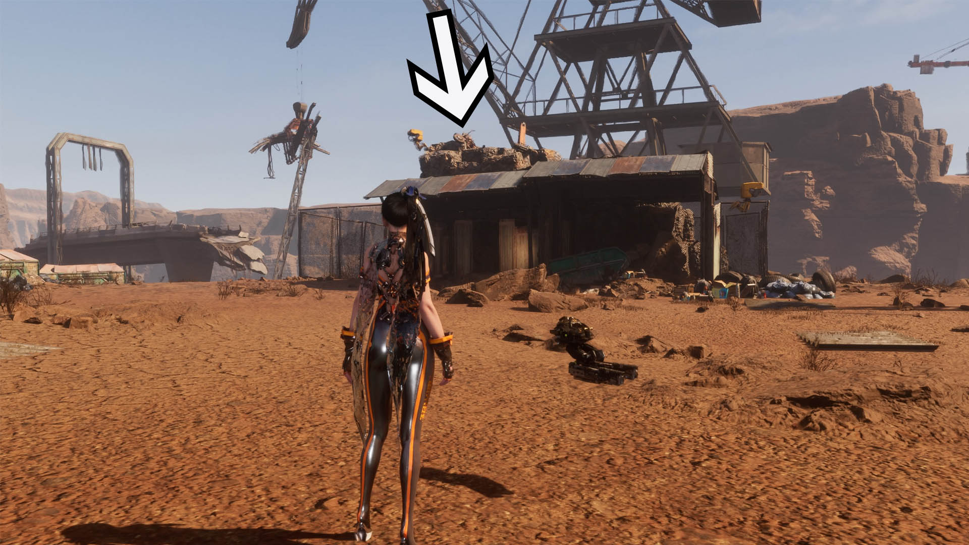 stellar blade kaya&rsquo;s bike and trunk location in scrapyard