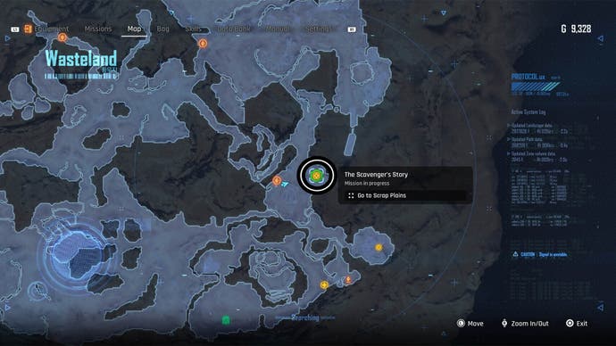 stellar blade scavenger's story map location in wasteland