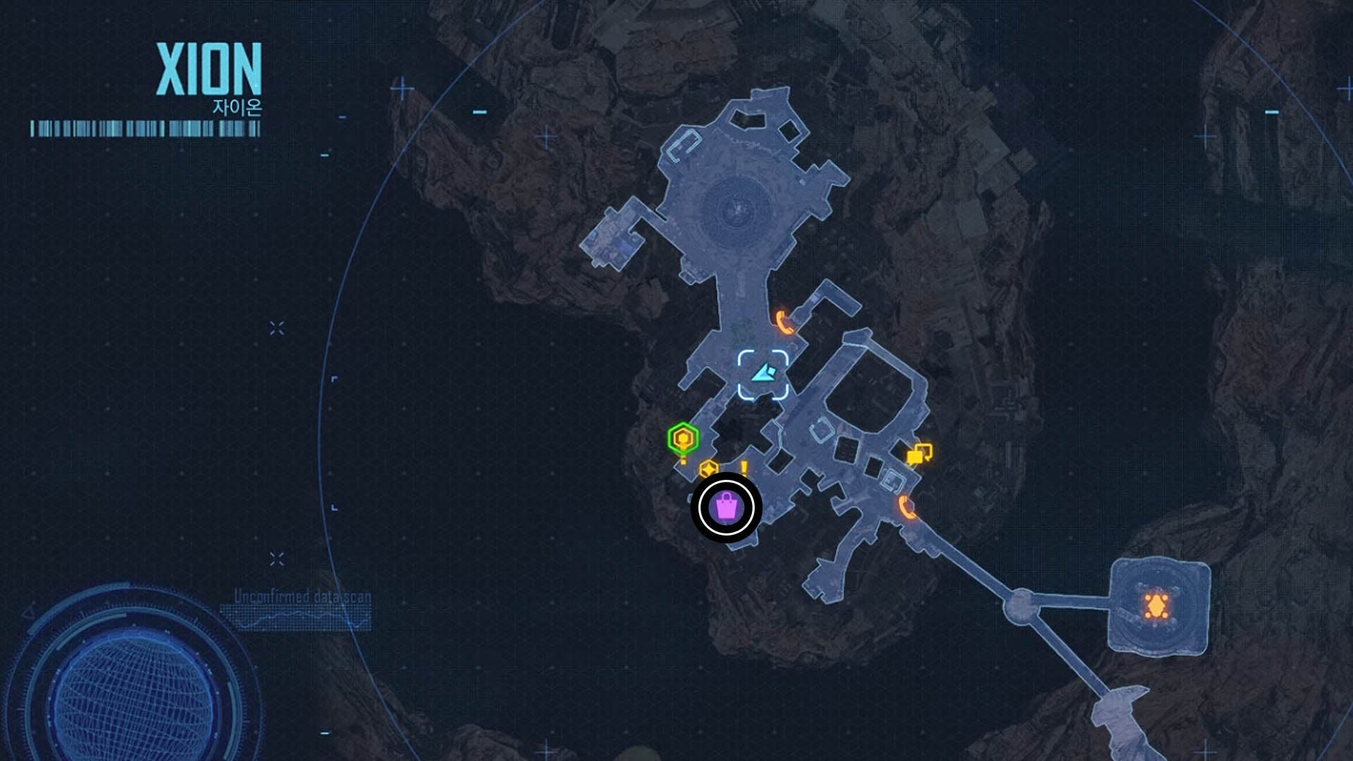 Stellar Blade Sister&rsquo;s Junk location circled on map of Xion