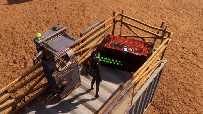 stellar blade eve standing by the solar tower unlocked chest