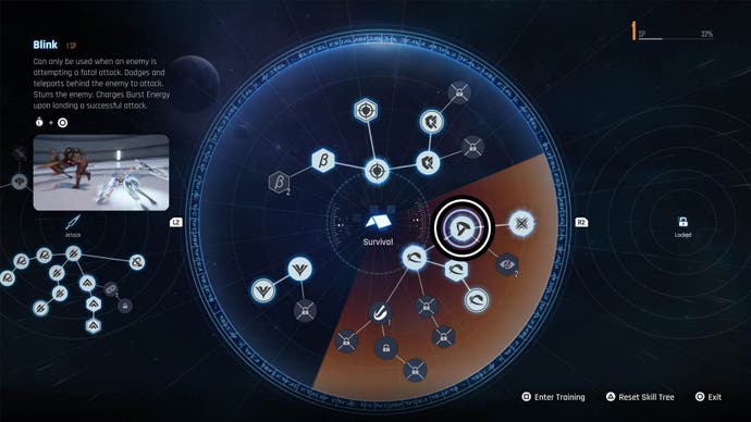 stellar blade survival skill tree blink skill circled