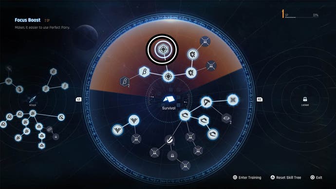 stellar blade survival skill tree focus boost skill circled