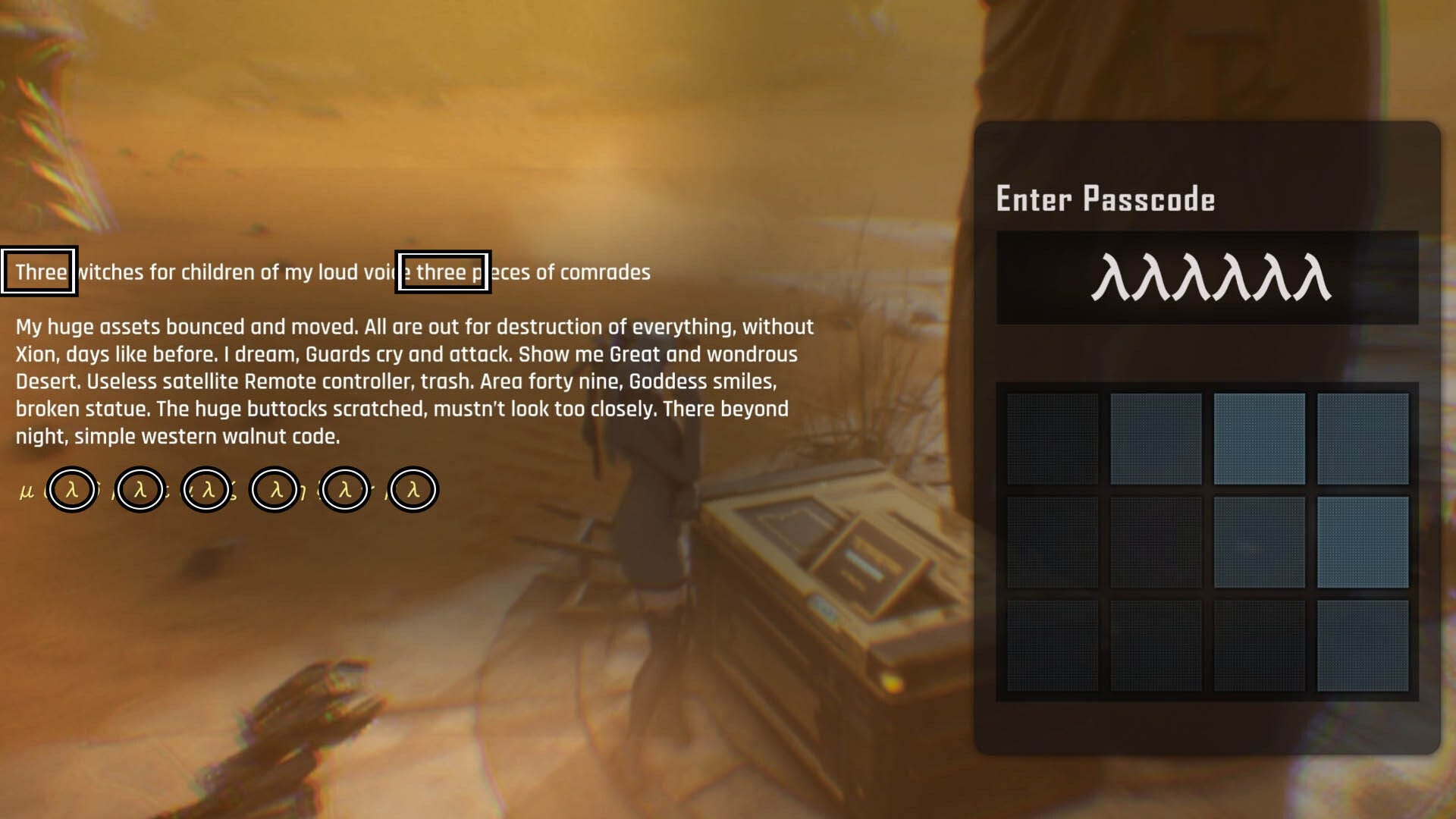 Stellar Blade Three Witches code solution