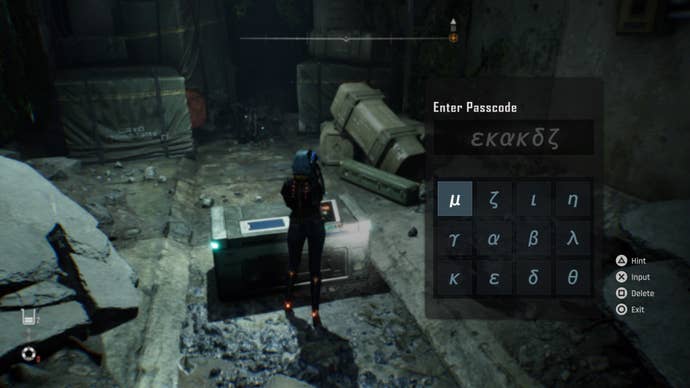 stellar blade underground sewer eve inputting crate code