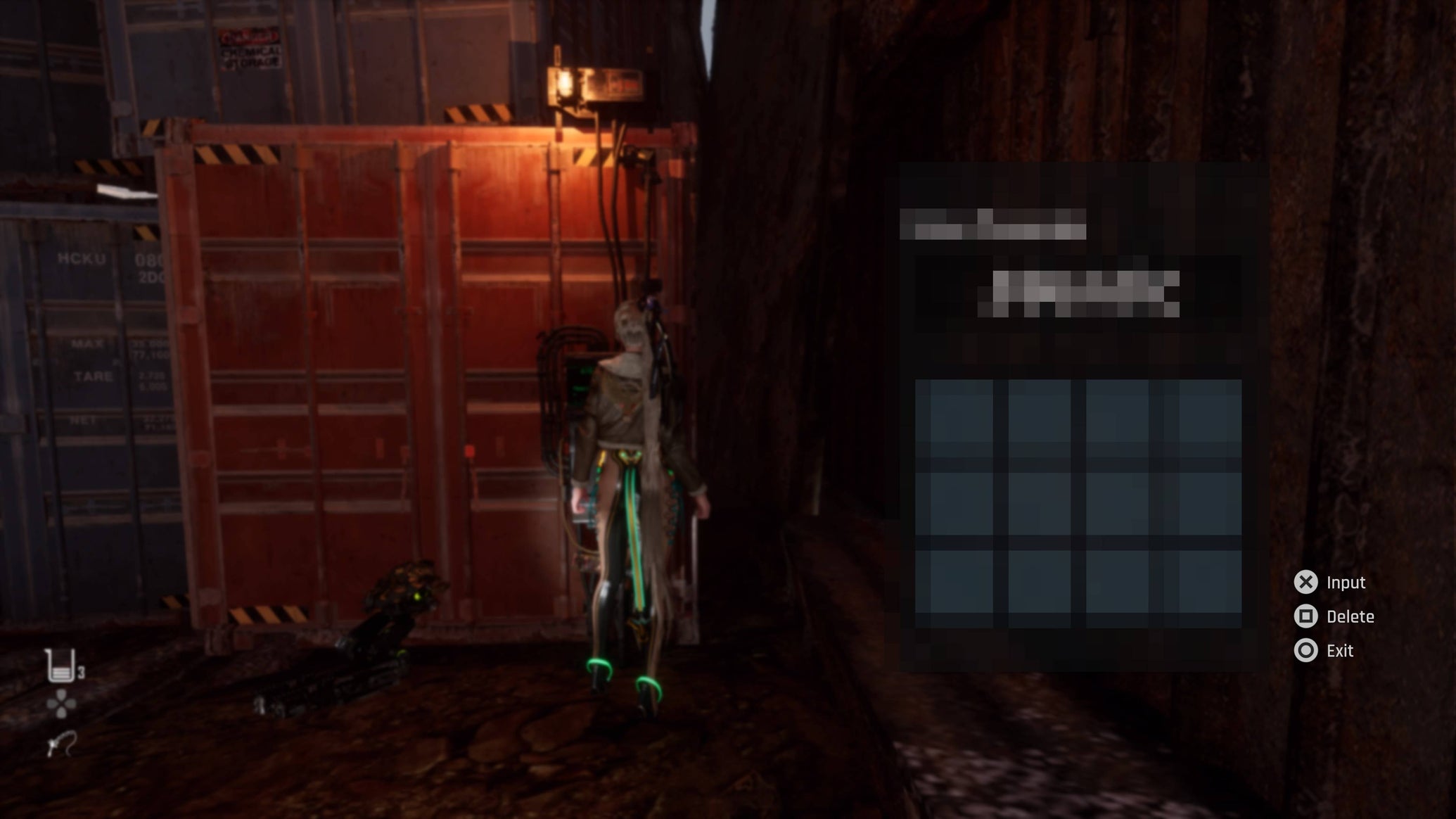 Custom header of Stellar Blade container code blurred - 1