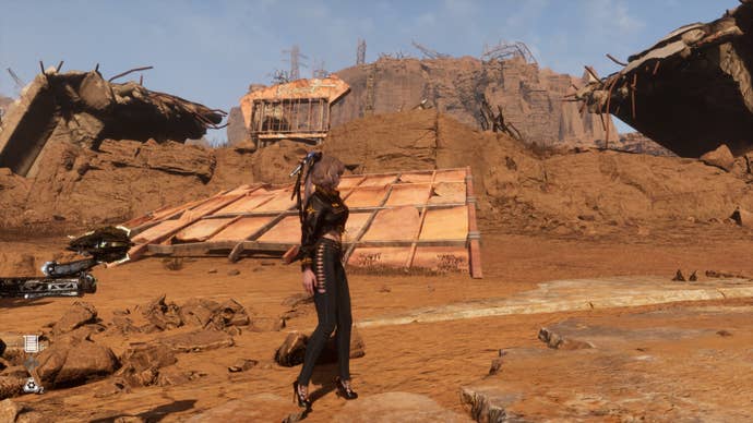 stellar blade wasteland fallen sign near legion bus stop