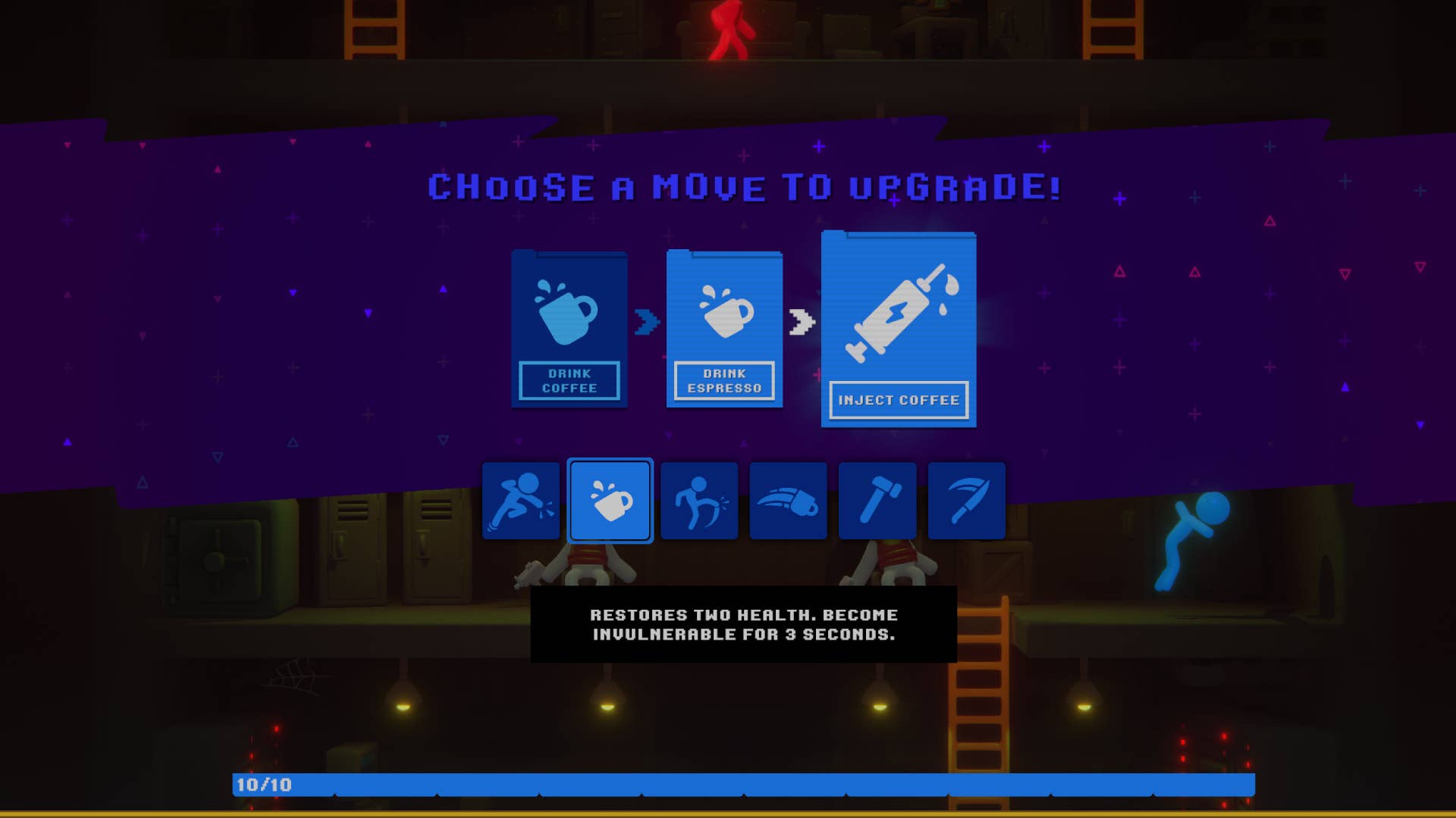Upgrading an ability in Stick It to the Stickman.