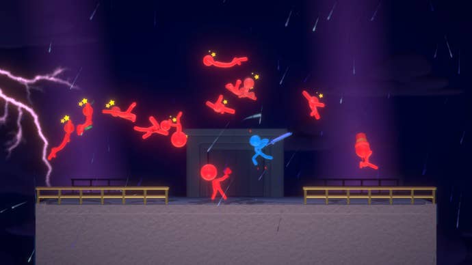 Some firm stickmen brawling successful Stick It to the Stickman.