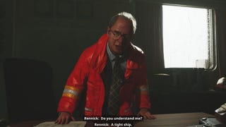 Rennick, the oil rig manager, gives the player a bollocking.