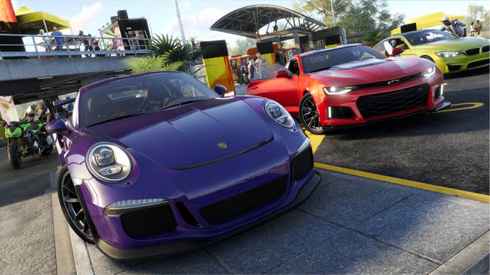 A Porsche and a Chevrolet successful The Crew 2.