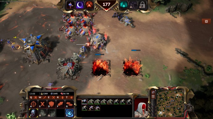 Doing battle in Stormgate.