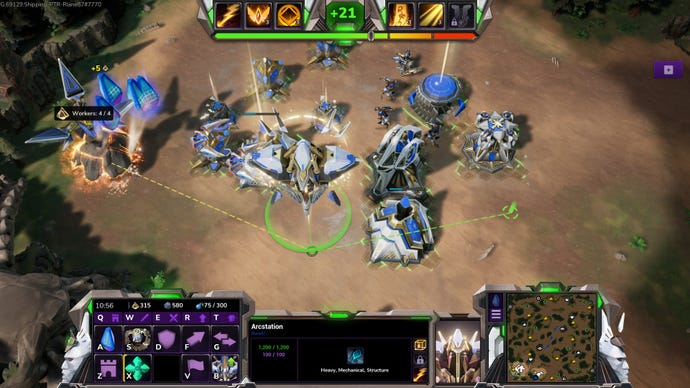 An Arcstation surrounded by industry in Stormgate.