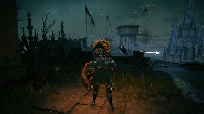 The path towards Rogier in Elden Ring’s Stormveil Castle.