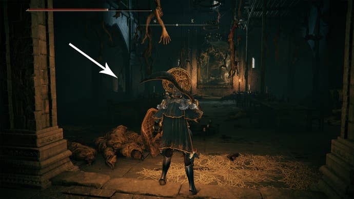 A doorway leading to the Stormveil Castle courtyard in Elden Ring.