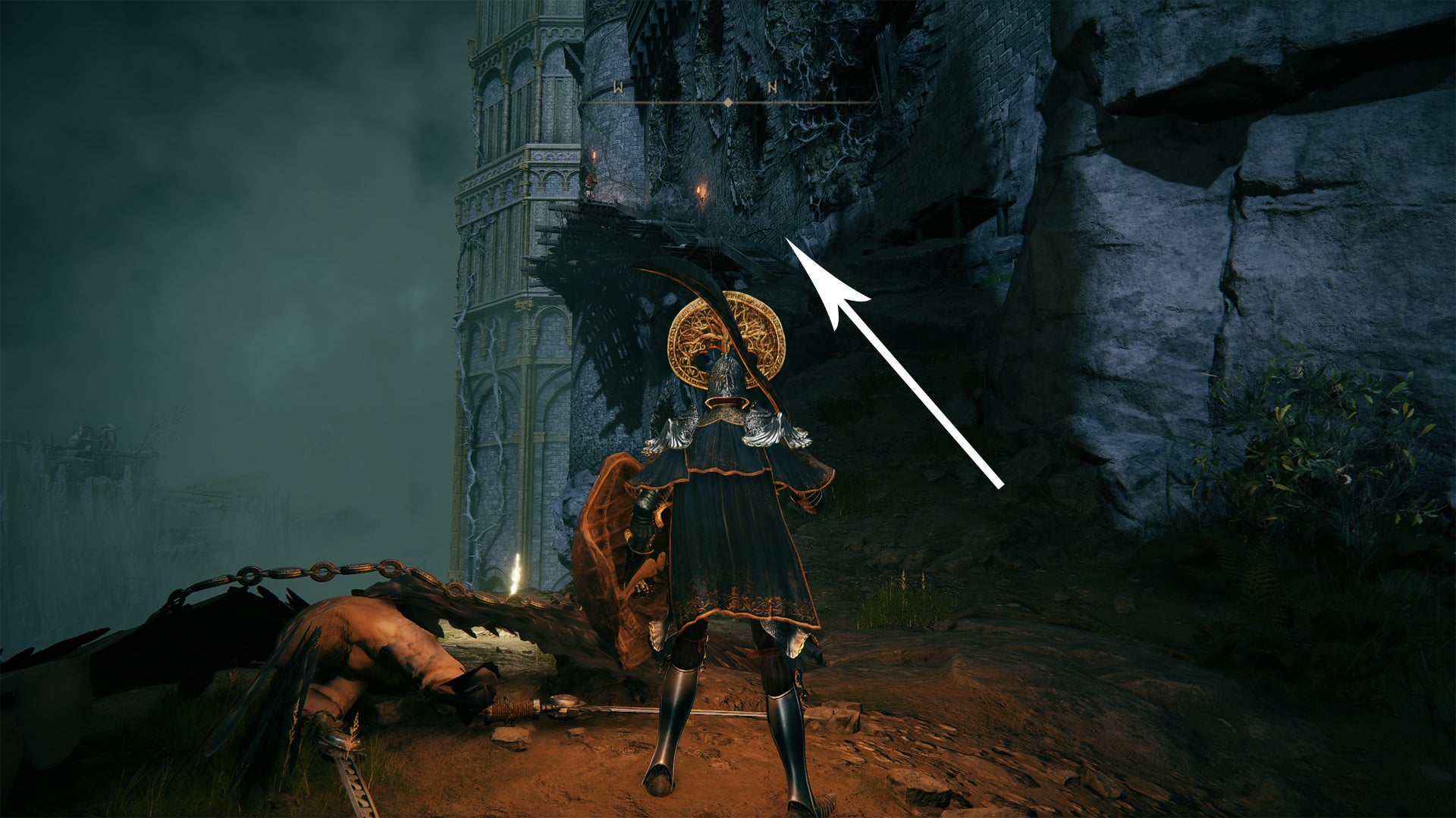 The Stormveil Castle cliffside stairs in Elden Ring. - 6