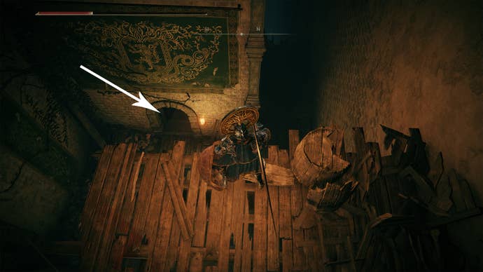 A doorway in Stormveil Castle in Elden Ring.