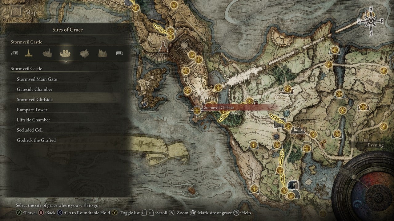 Stormveil Cliffside Grace in Elden Ring