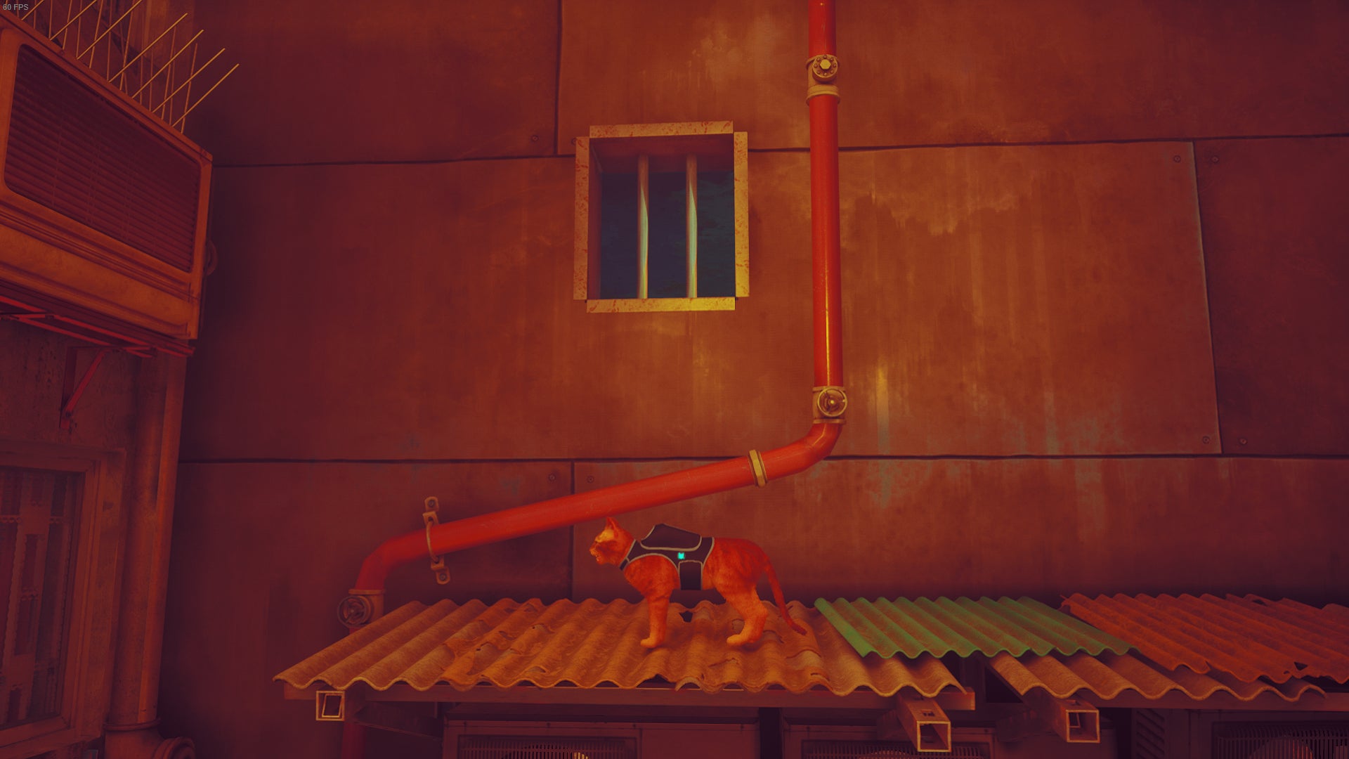 The cat of Stray is beside an open grate that leads to a police cell in Midtown. - 14