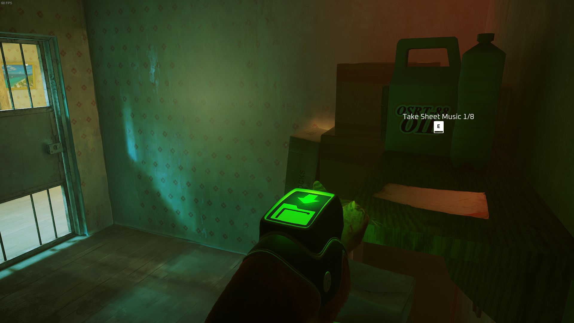 The Outsider, a cat, looks at some Sheet Music in the utility room of Momo's Flat, in The Slums of Stray. - 3