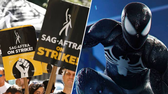 Custom image of Inomniac’s Spider Man and SAG-AFTRA banners