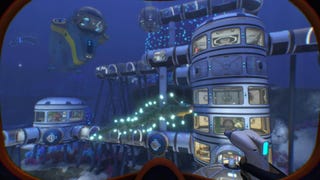 An underwater station in Subnautica