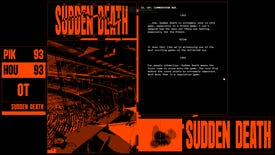 A football match in interactive fiction game SUDDEN DEATH