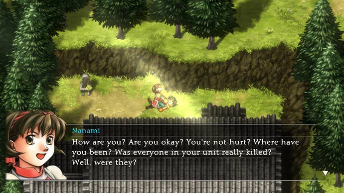 The hero is reunited with his sister Nanami in Suikoden 2.