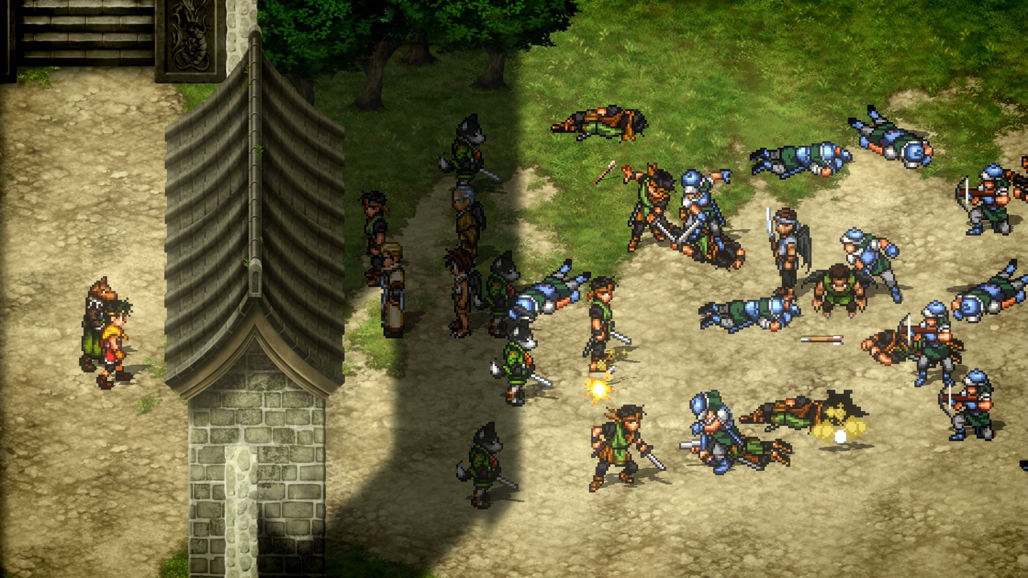 A battle outside a city in Suikoden 2. - 4