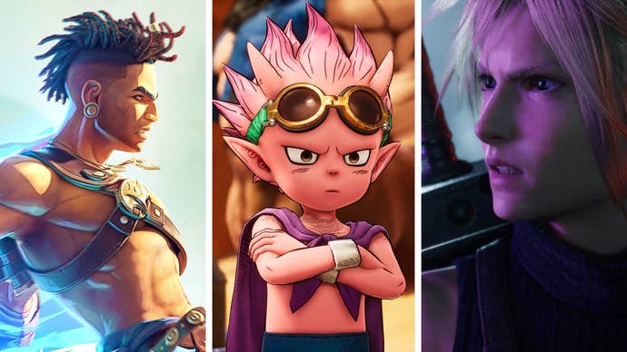 Artwork from Prince Of Persia: The Lost Crown, Sand Land and FF7 Rebirth from Summer Game Fest 2023