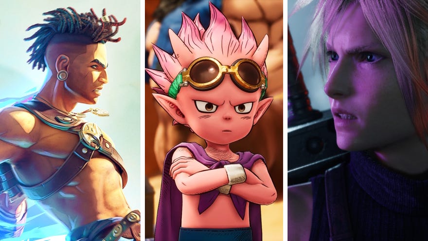 Artwork from Prince Of Persia: The Lost Crown, Sand Land and FF7 Rebirth from Summer Game Fest 2023