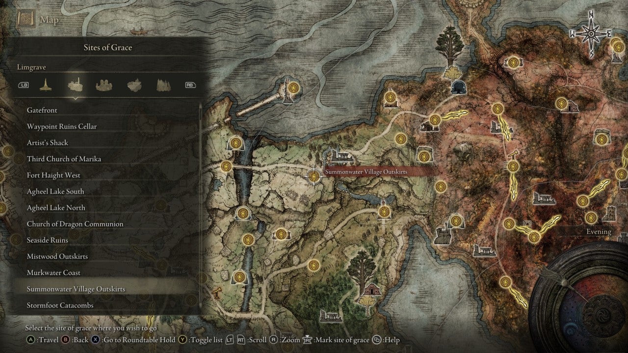 Summonwater Village Outskirts Grace in Elden Ring