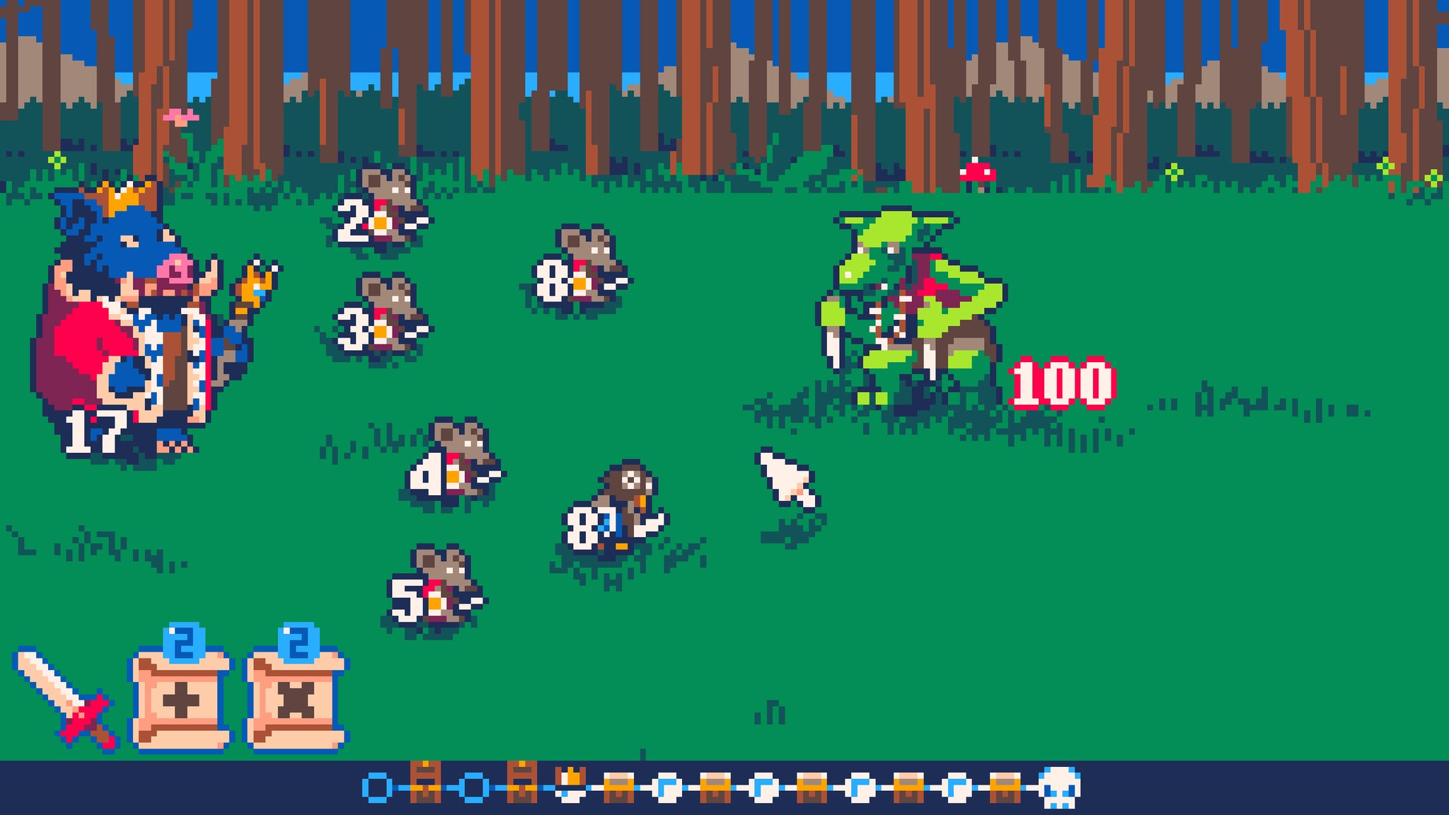 Tactical mathematical action in a Super Algebrawl screenshot. - 4